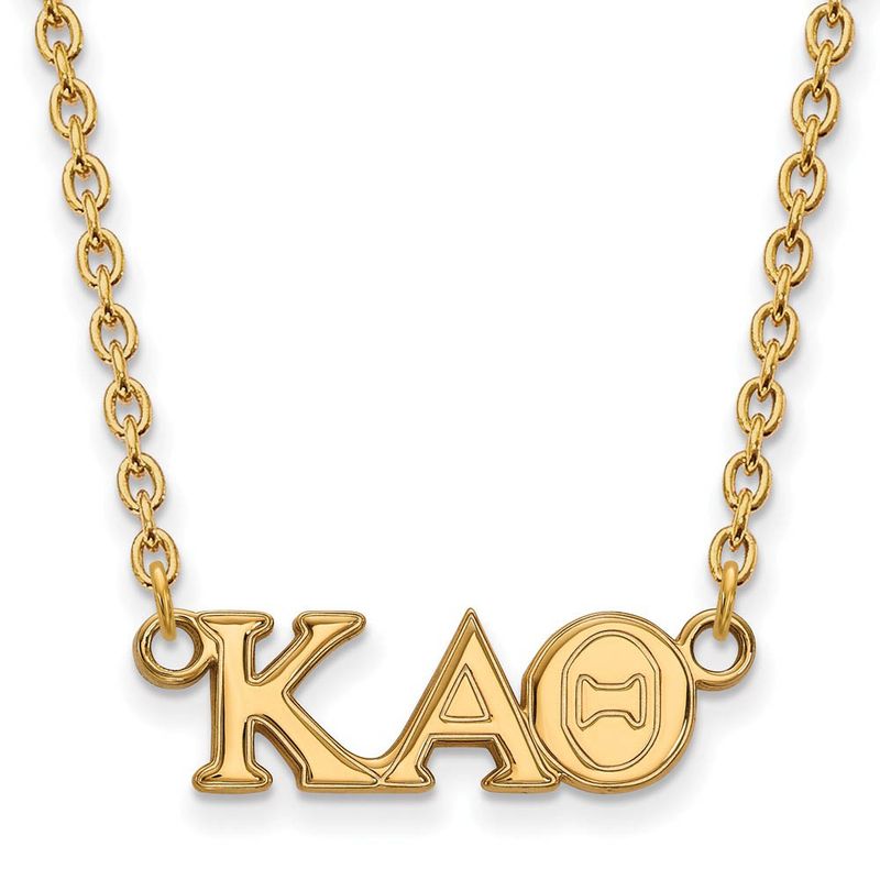 14k Plated Silver Kappa Alpha Theta Medium Necklace